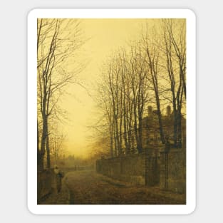 Late Autumn by John Atkinson Grimshaw Sticker